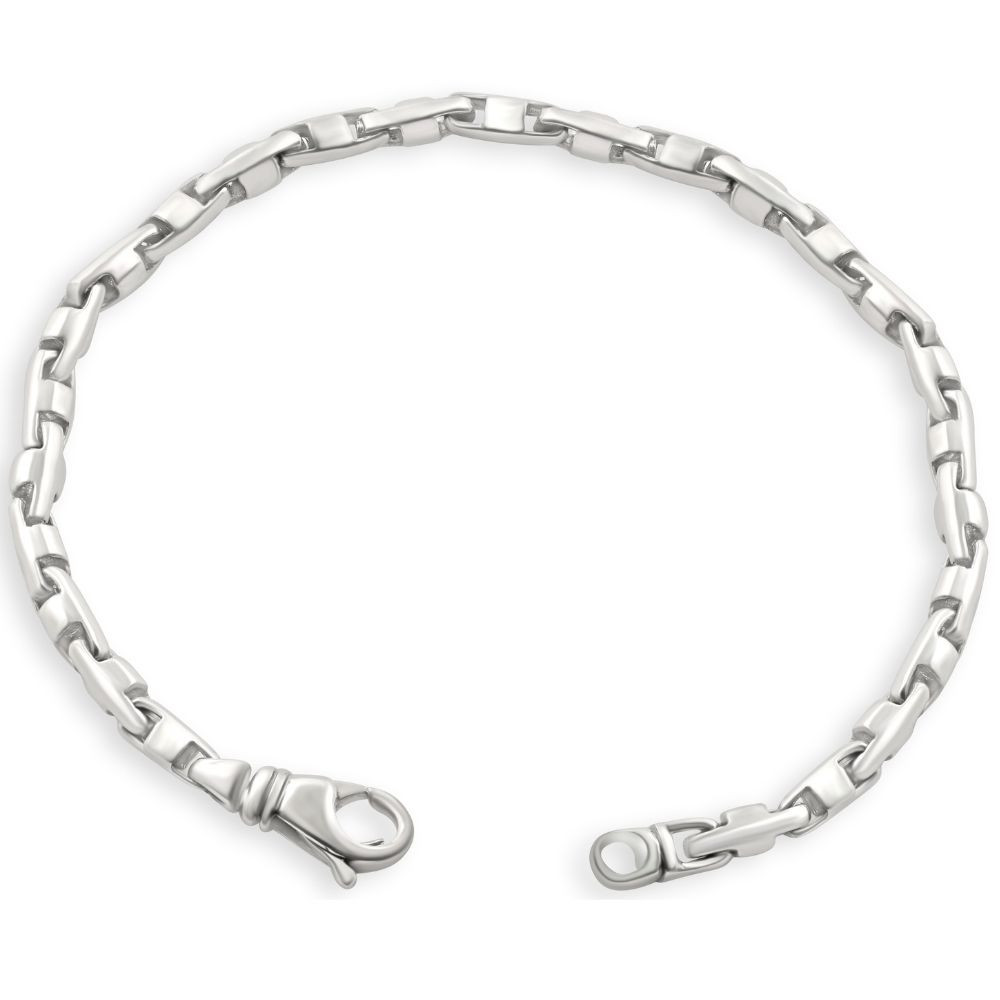 Men's 14k Gold (16gram) or Platinum (30gram) 4mm Link Bracelet 8.5"
