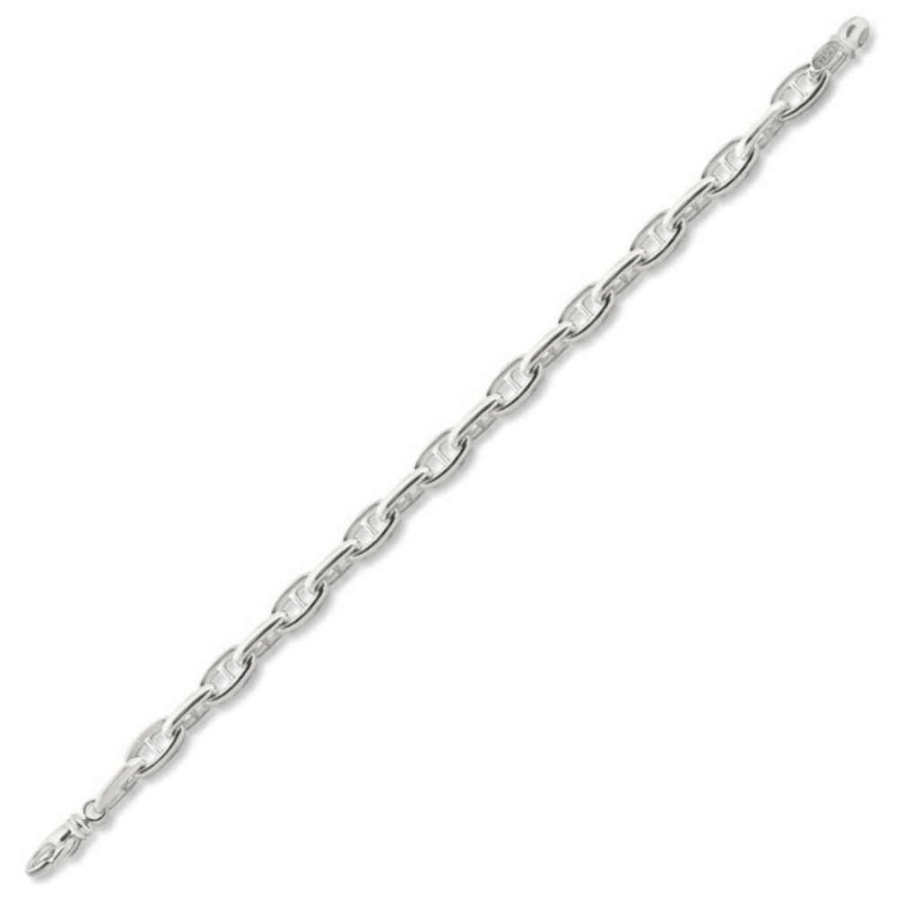 Men's 14k Gold (95gram) or Platinum (157gram) 5.5mm Link Byzantine Chain Necklace 22"