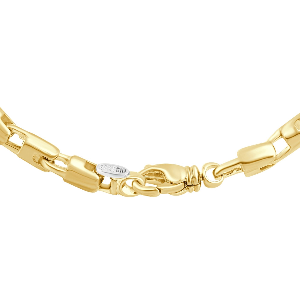 Men's 14k Gold (95gram) or Platinum (157gram) 5.5mm Link Byzantine