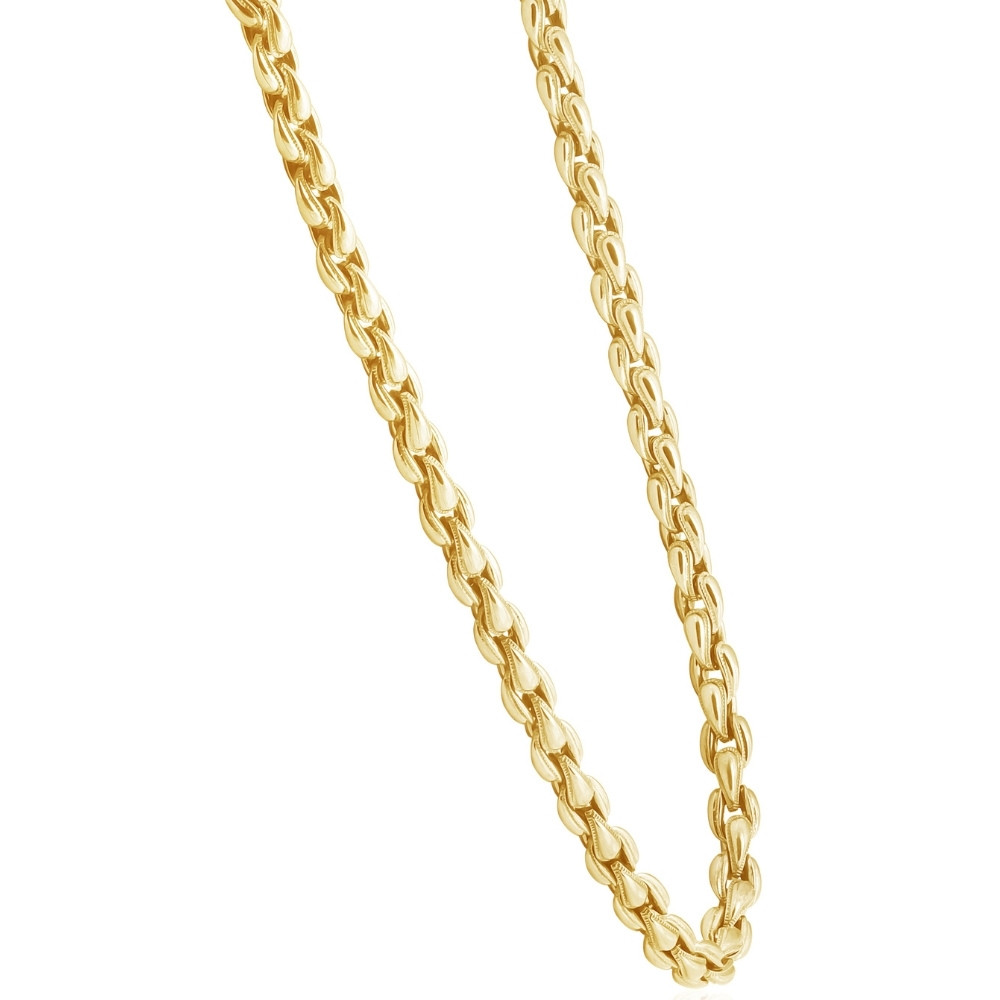 Men's 14k Gold (83gram) or Platinum (156gram) 7mm Link Chain Necklace 20"