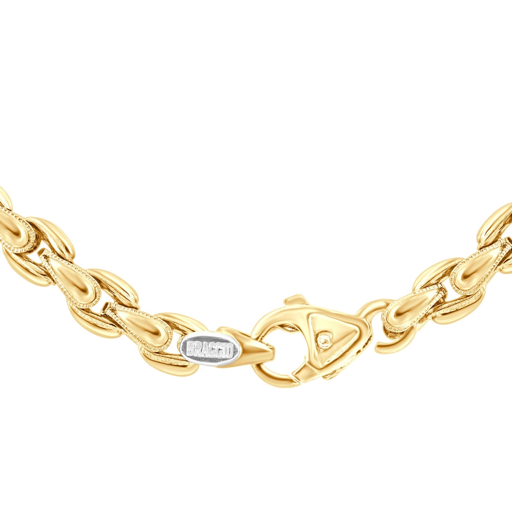 Men's 14k Gold (83gram) or Platinum (156gram) 7mm Link Chain Necklace 20"