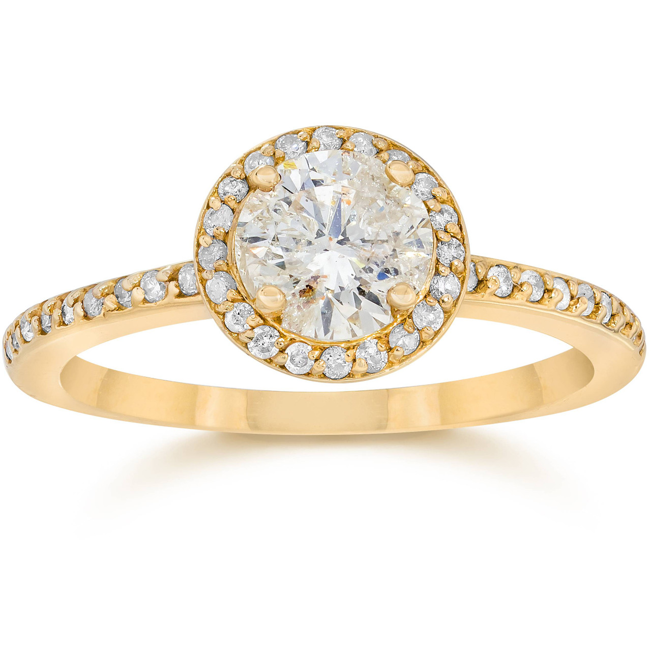 gold halo engagement rings