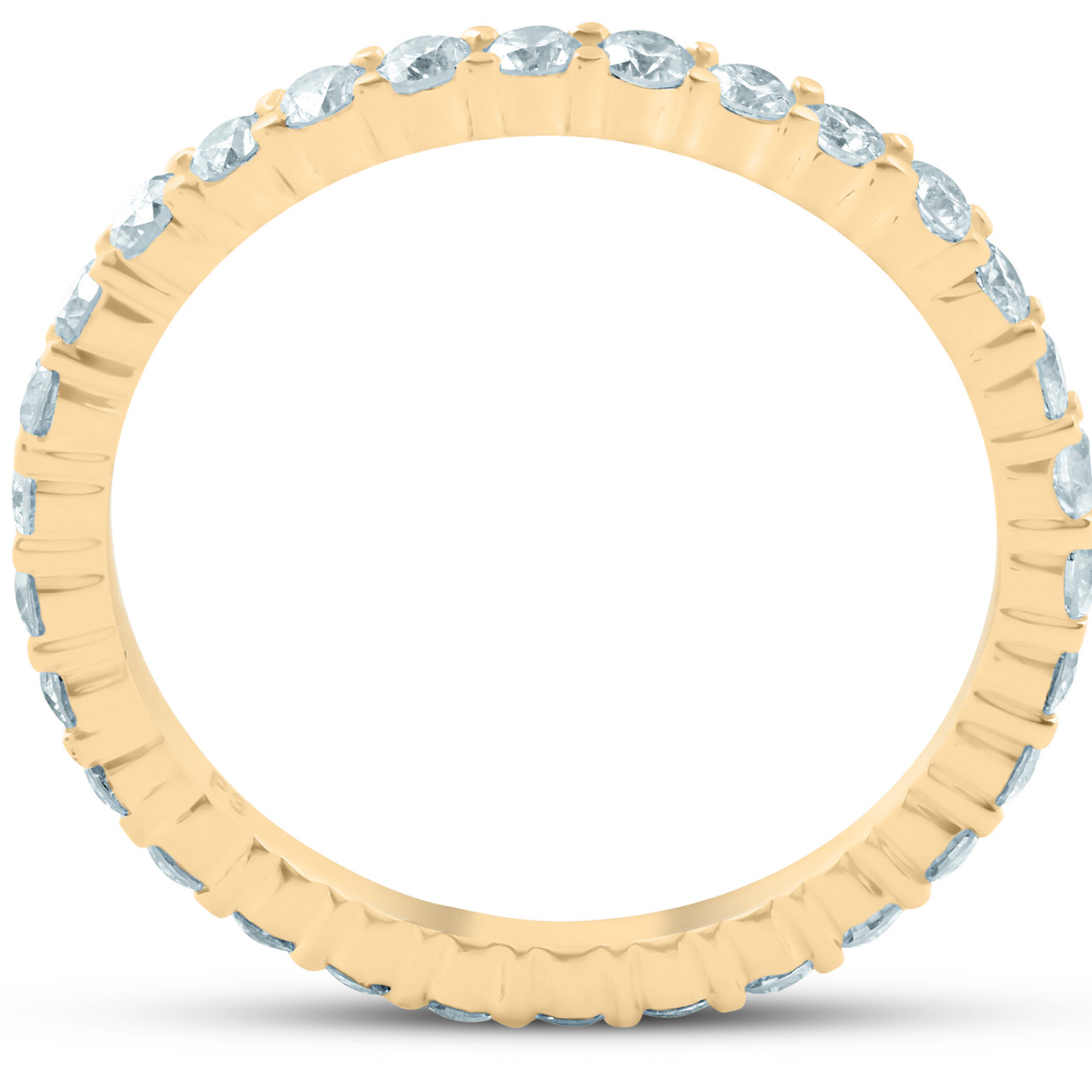 1ct Diamond Eternity Ring 14K Yellow Gold (G-H, I2-I3)