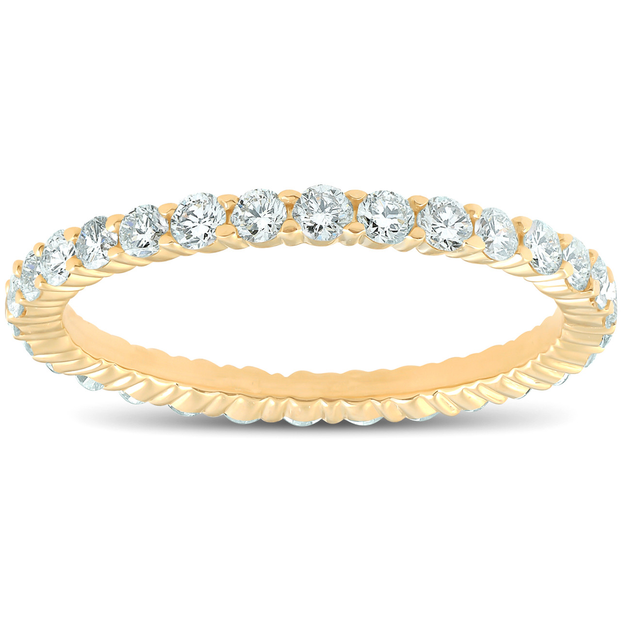 1ct Diamond Eternity Ring 14K Yellow Gold (G-H, I2-I3)