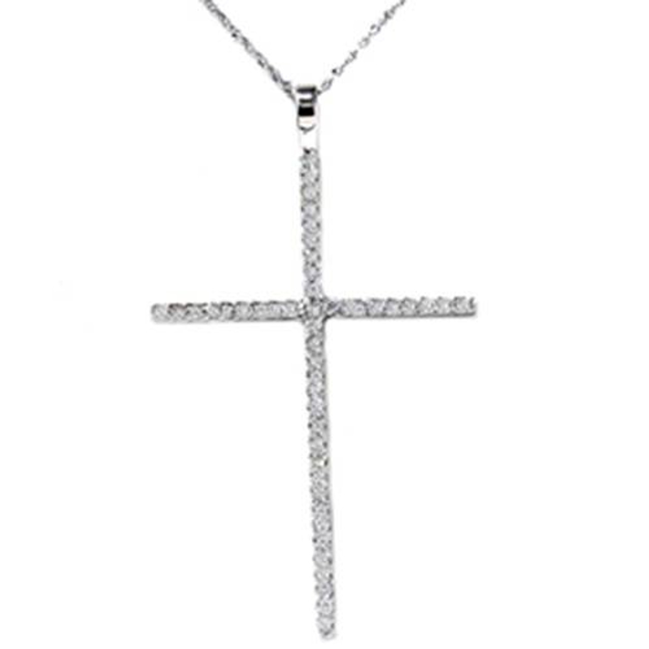 Triple Cross Dangle Necklace 14K Yellow Gold 18