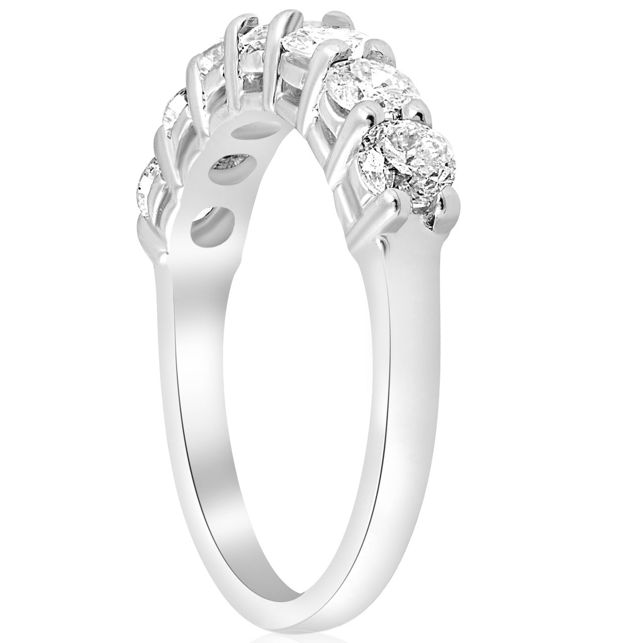 1ct Diamond Wedding  Anniversary Ring 14K White Gold (G-H, I1)
