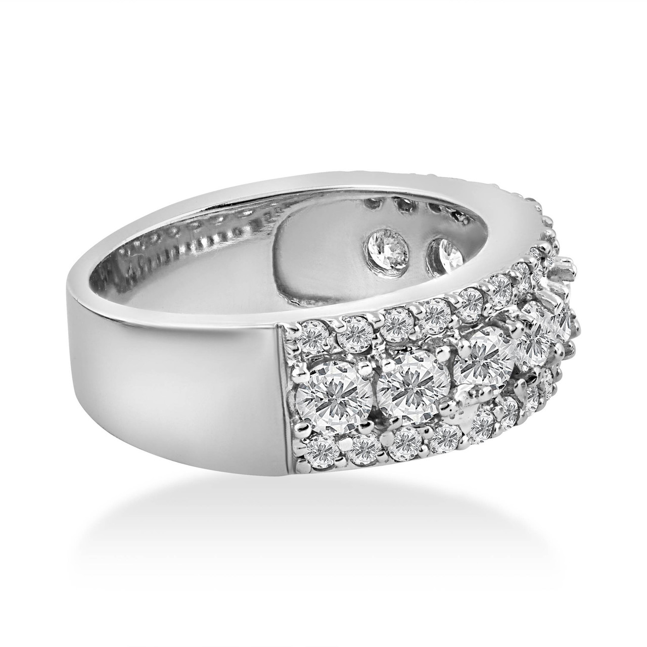 1 1/2ct Diamond Wedding Ring Womens Anniversary Band 14k White Gold