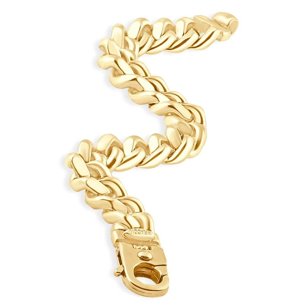 Men's Cuban 14k Gold (119gram) or Platinum (191gram) 12mm Link Bracelet 9"