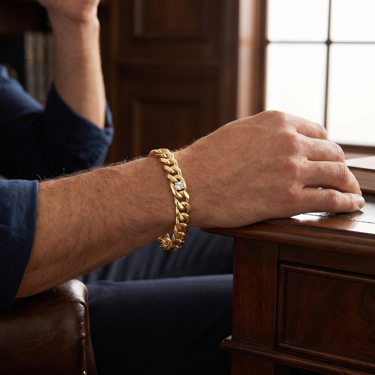Men's Cuban 14k Gold (119gram) or Platinum (191gram) 12mm Link Bracelet 9"