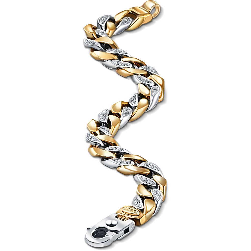 Men's 14k Gold (57gram) or Platinum (107gram) 10mm Diamond Bracelet 8.5" (H-I, SI)