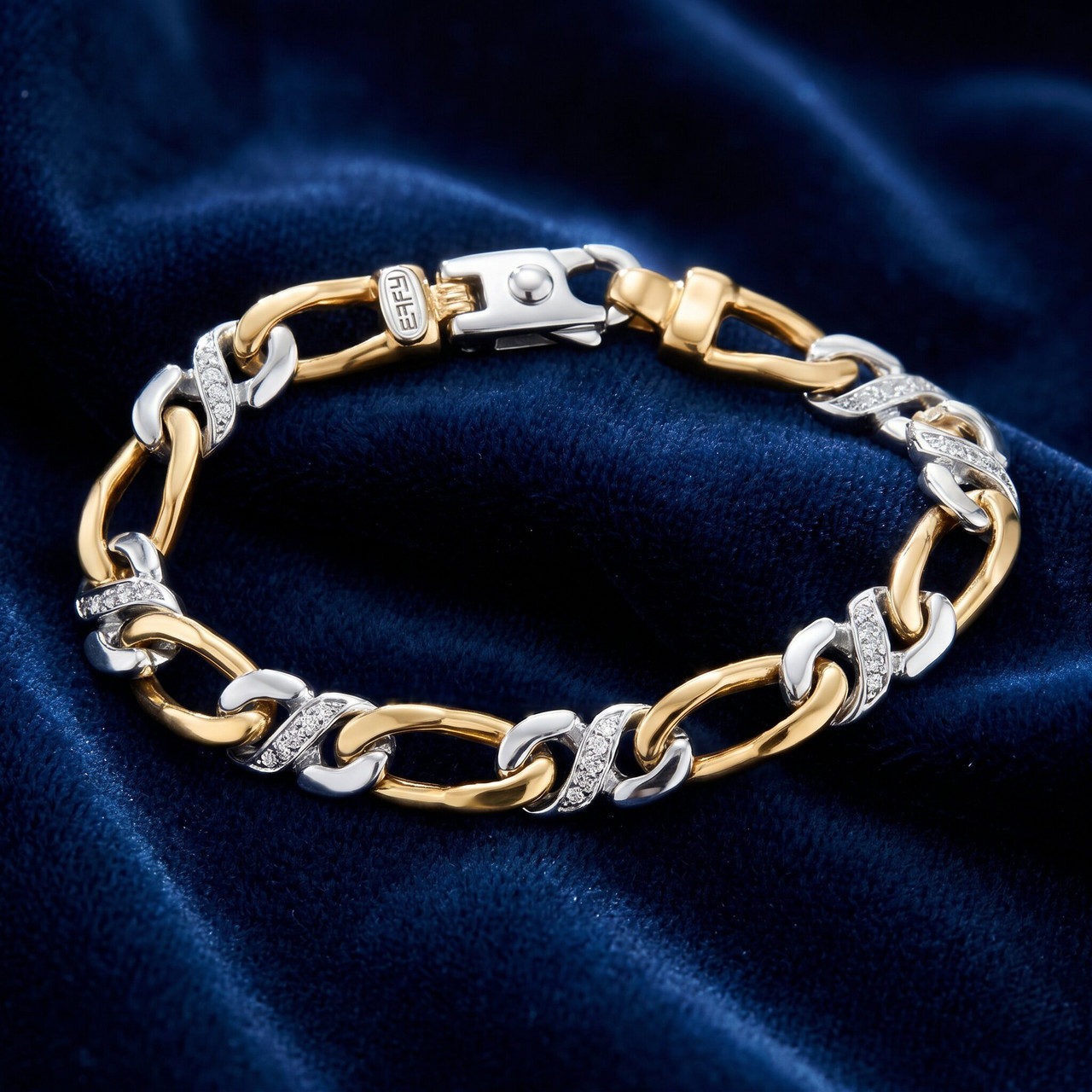 Men's 14k Gold (31gram) or Platinum (50gram) 9mm Diamond Bracelet 8.5" (H-I, SI)