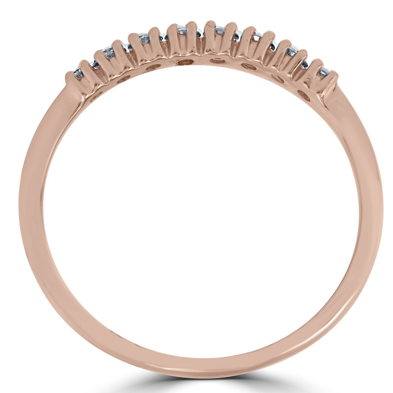 Diamond Wedding Ring 14K Rose Gold (G-H, I1)
