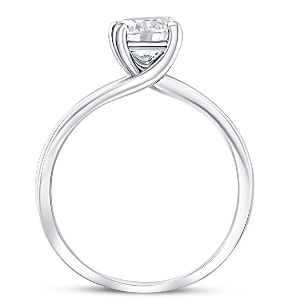 1 ct Diamond Solitaire Engagement Ring 14k White Gold (G-H, SI)