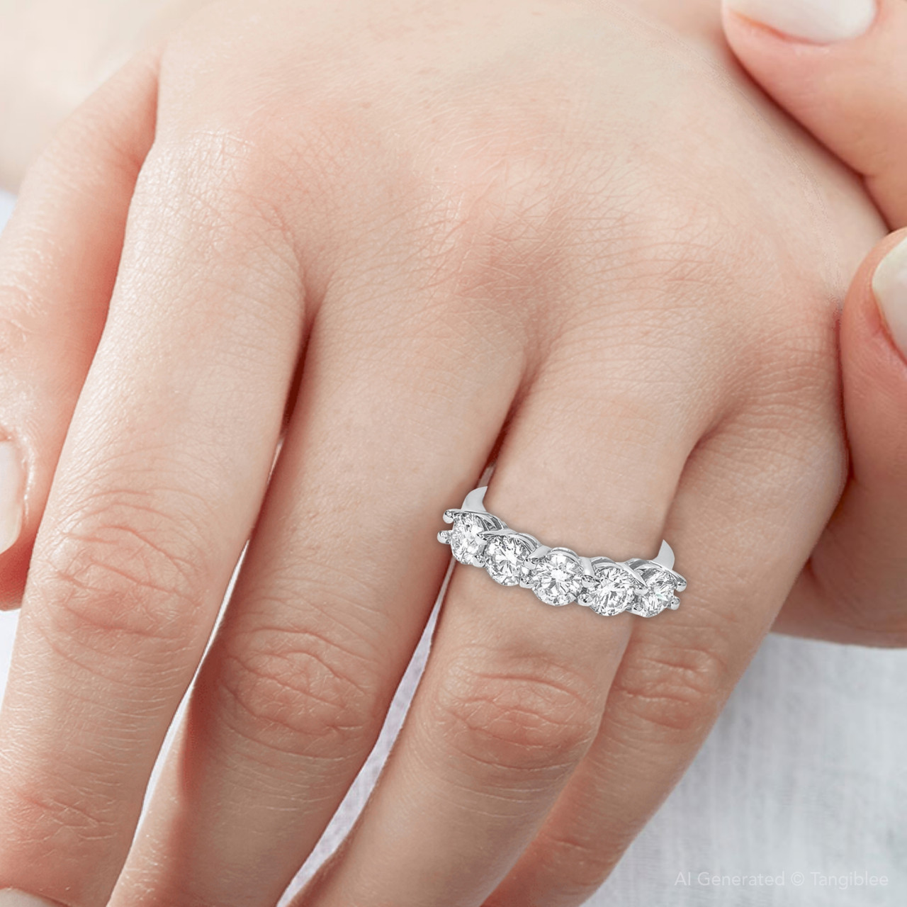 2ct Real Round Solitaire Diamond Wedding Anniversary 14K White Gold Ring (G-H, I1)