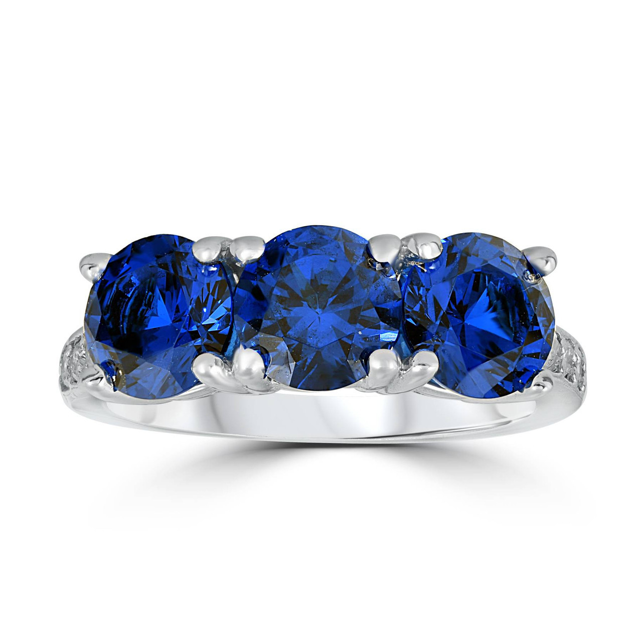 3 3/4ct Diamond \u0026 Synthetic Blue 