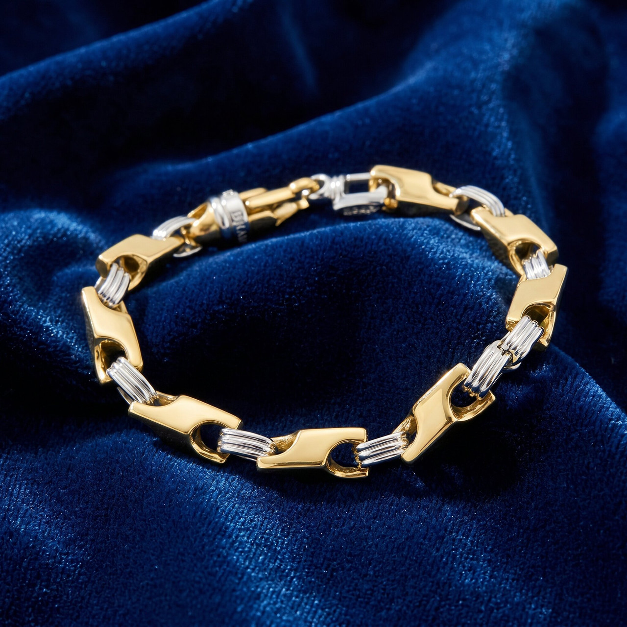 Men's Link 14k Gold (45gram) or Platinum (72gram) 6mm Bracelet 8.5"