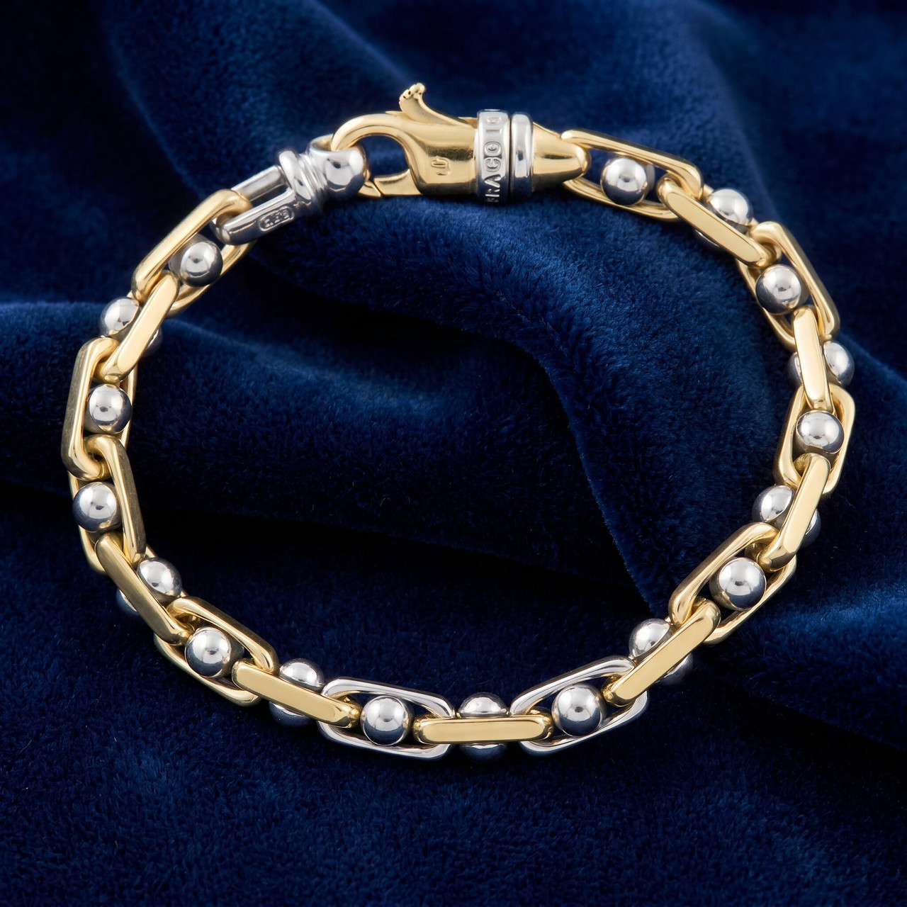 Men's Link 14k Gold (51gram) or Platinum (82gram) 6.5mm Link Bracelet 8.5"