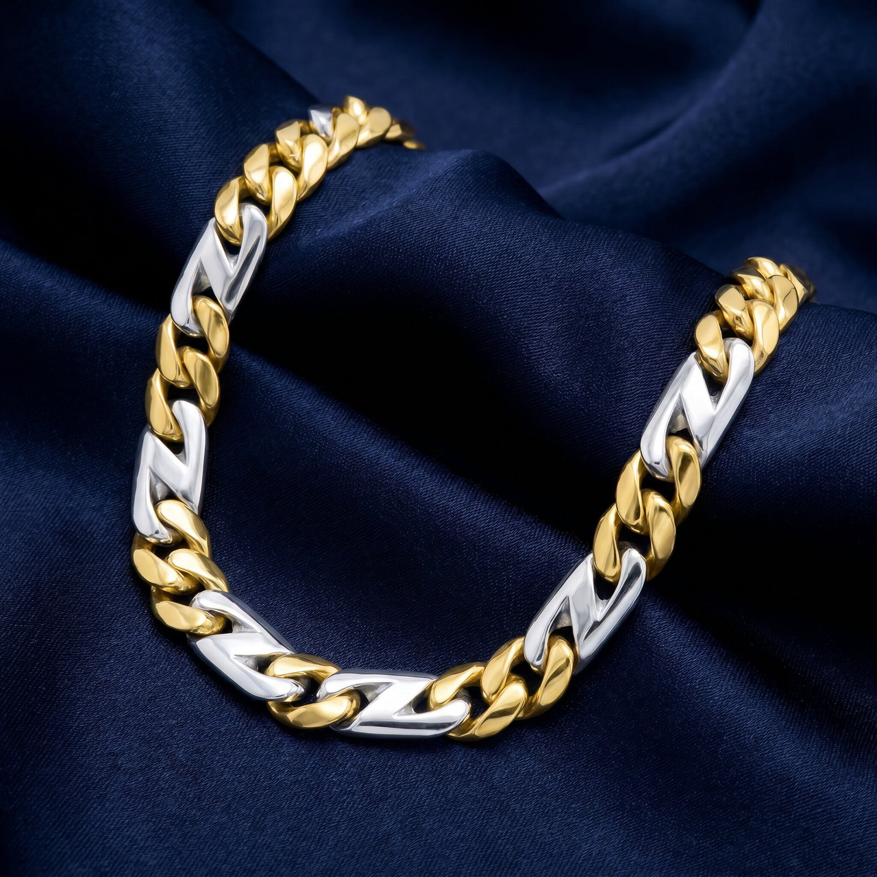 Men's Link 14k Gold (41gram) or Platinum (66gram) 7.5mm Bracelet 8.5"