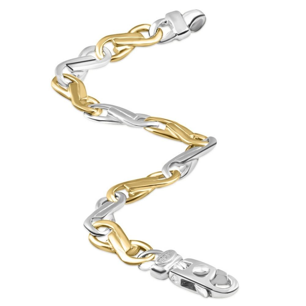 Men's solid 14k Gold (30gram) or Platinum (49gram) 5mm Link Bracelet 8"