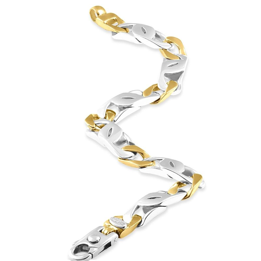Men's 14k Gold (44gram) or Platinum (70gram) 8.5mm Link Bracelet 8.25"