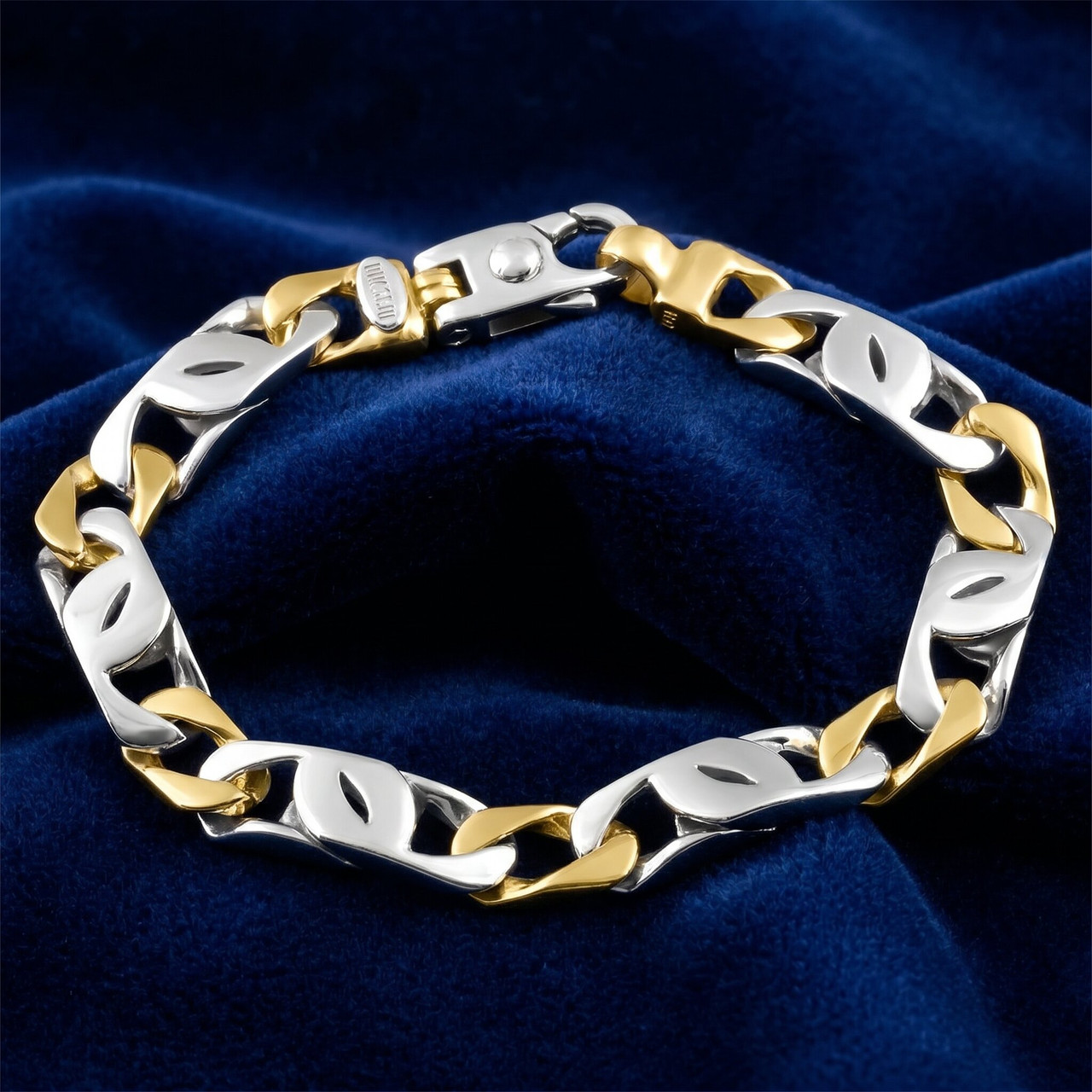 Men's 14k Gold (44gram) or Platinum (70gram) 8.5mm Link Bracelet 8.25"