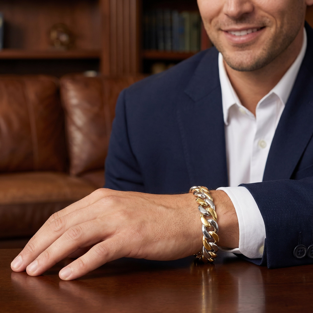 Men's Cuban Link 14k Gold (101gram) or Platinum (163gram) 13mm Bracelet 9"