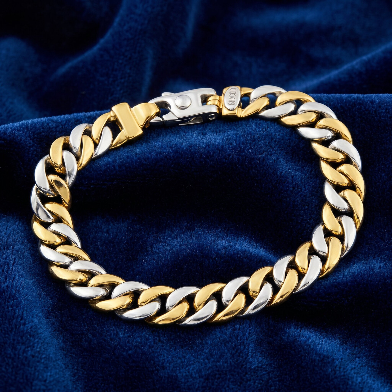 Men's Cuban Link 14k Gold (38gram) or Platinum (51gram) 8mm Bracelet 8.5"