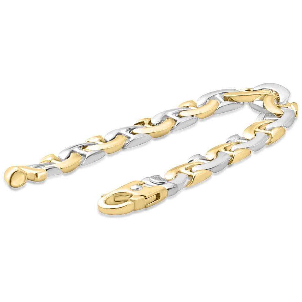 Men's Marine 14k Gold (75gram) or Platinum (121gram) 12mm Link Bracelet 8.5"