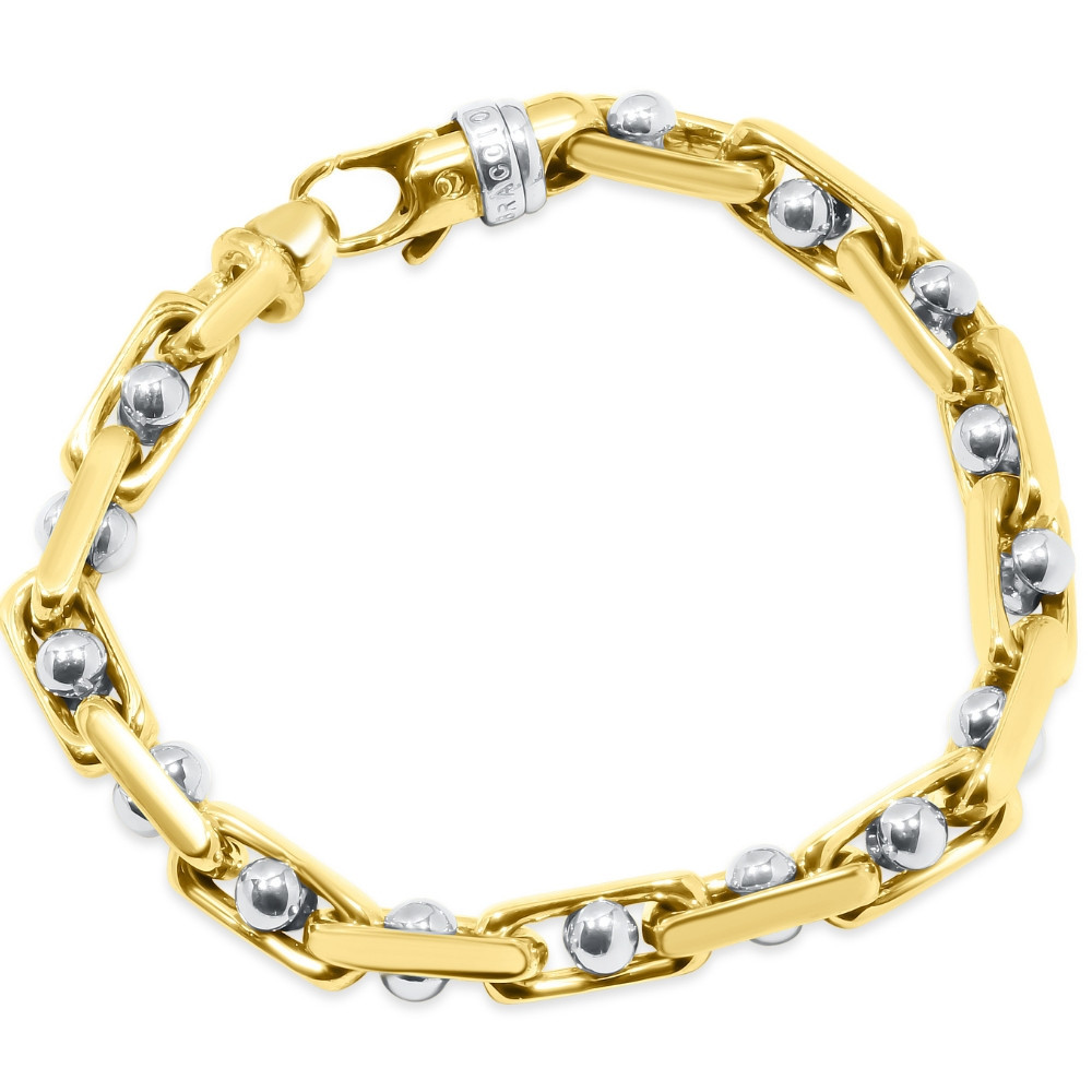 Men's Link 14k Gold (64gram) or Platinum (103gram) 7.5mm Bracelet 8