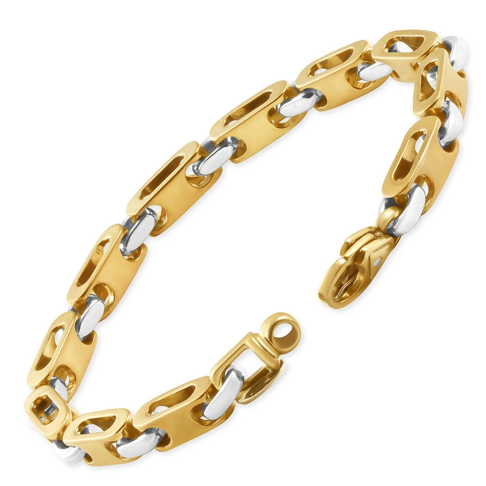 Men's Link 14k Gold (43gram) or Platinum (69gram) 6mm Bracelet 8.5"