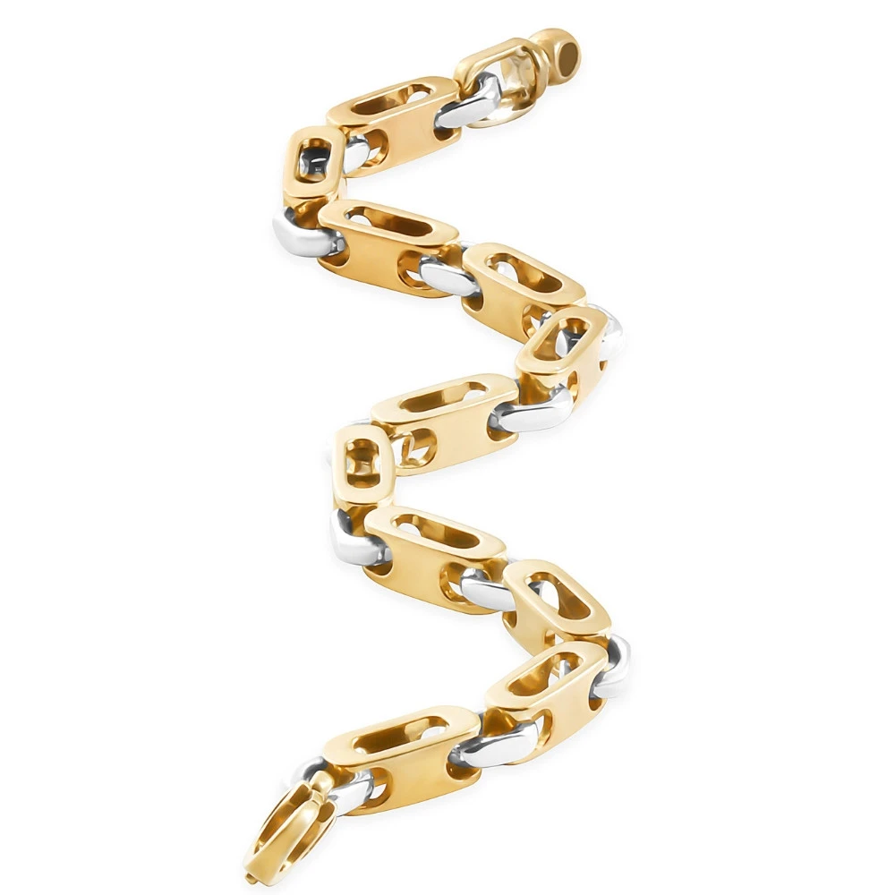 Men's Link 14k Gold (43gram) or Platinum (69gram) 6mm Bracelet 8.5"