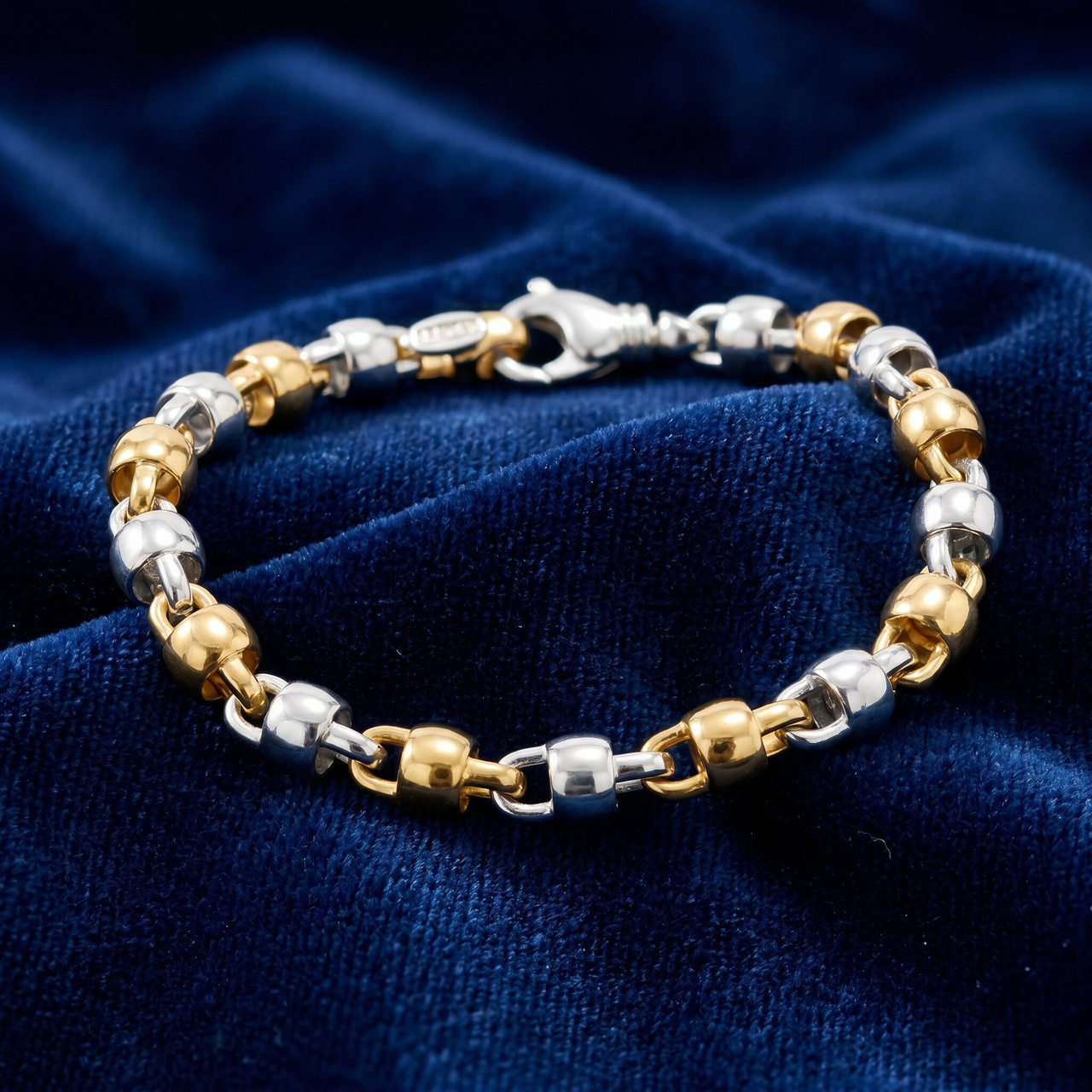 Men's Designer Link 14k Gold (32gram) or Platinum (51gram) 6.5mm Bracelet 8.5"