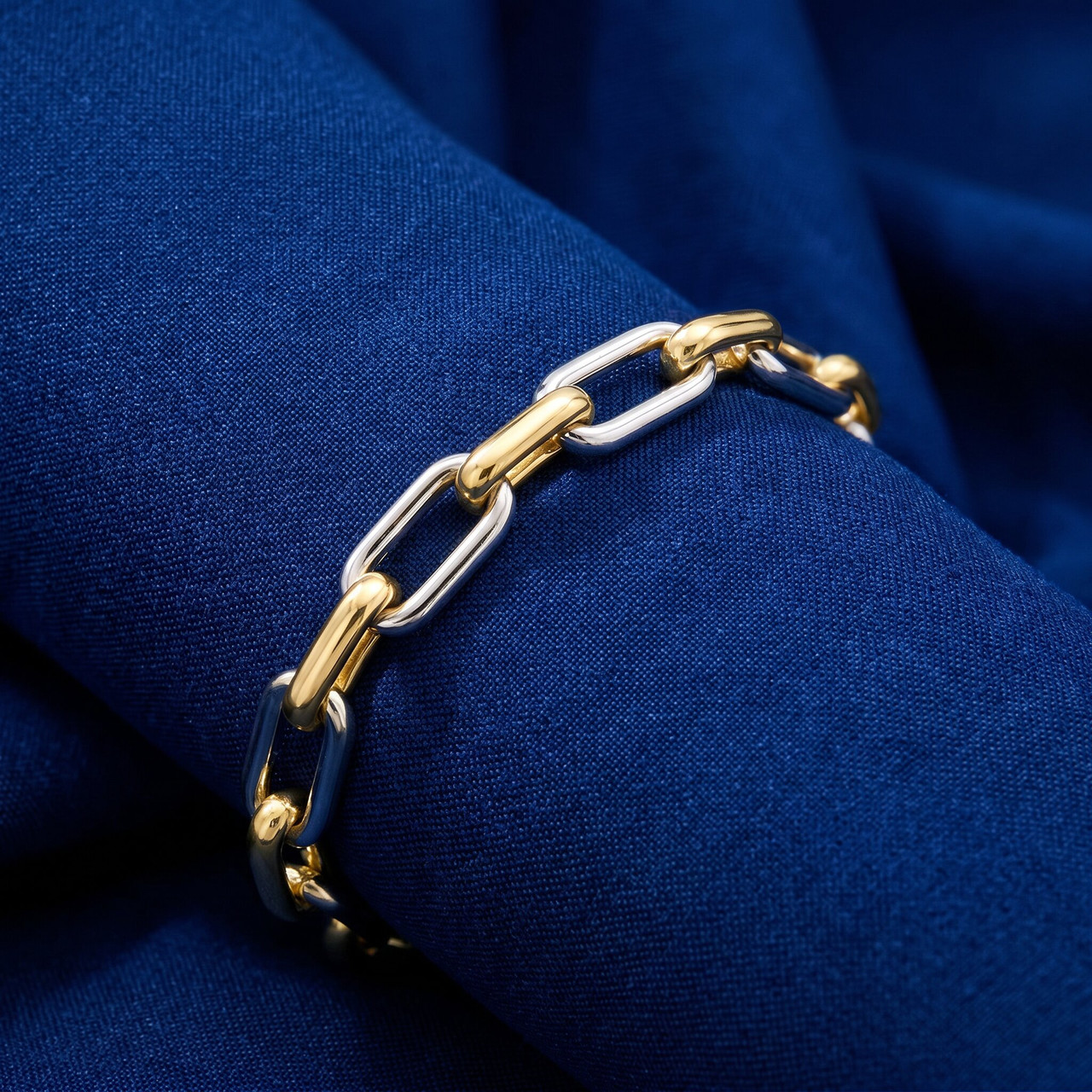 Men's link 14k Gold (31gram) or Platinum (50gram) 7mm Bracelet 8.5"