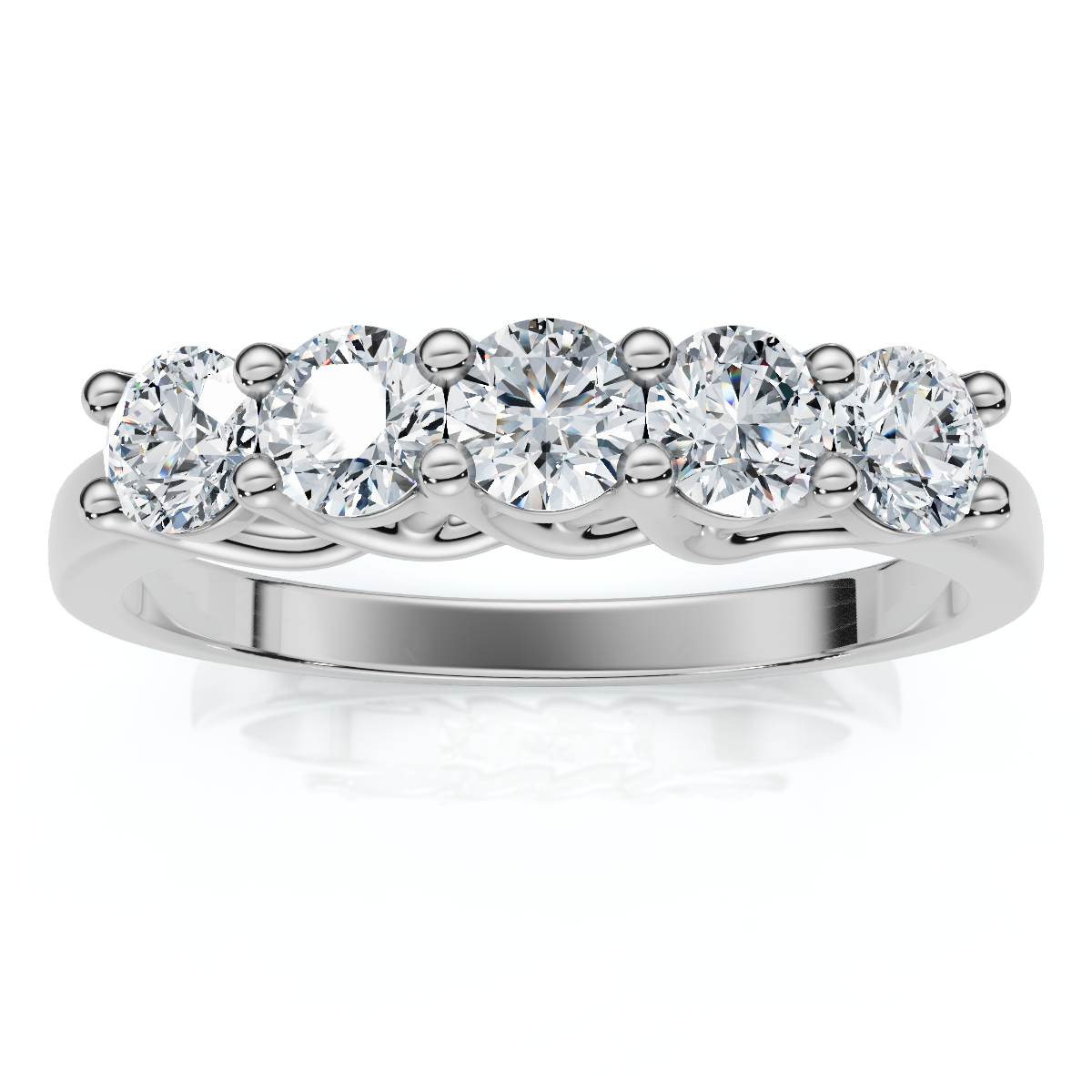 White Gold 1/2ct 14K Diamond Wedding Guard Ring New (G-H, I1)