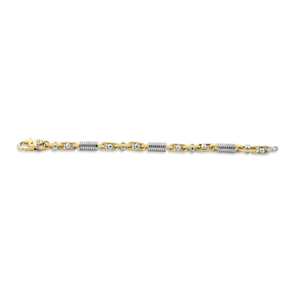 Men's Figaro Link 14k Gold (54gram) or Platinum (87gram) 7.5mm Link Bracelet 8"