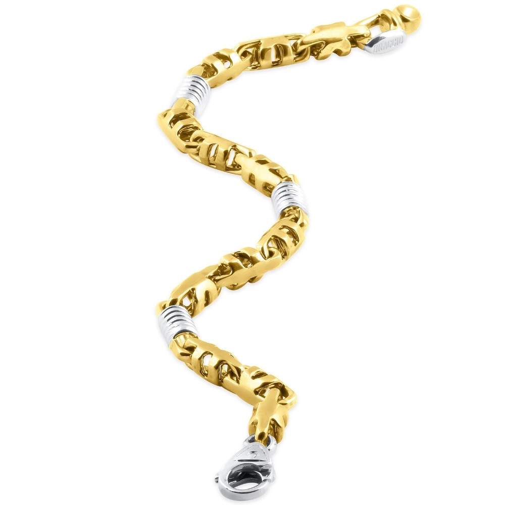 Men's Link 14k Gold (32gram) or Platinum (52gram) 6mm Bracelet 8.5"