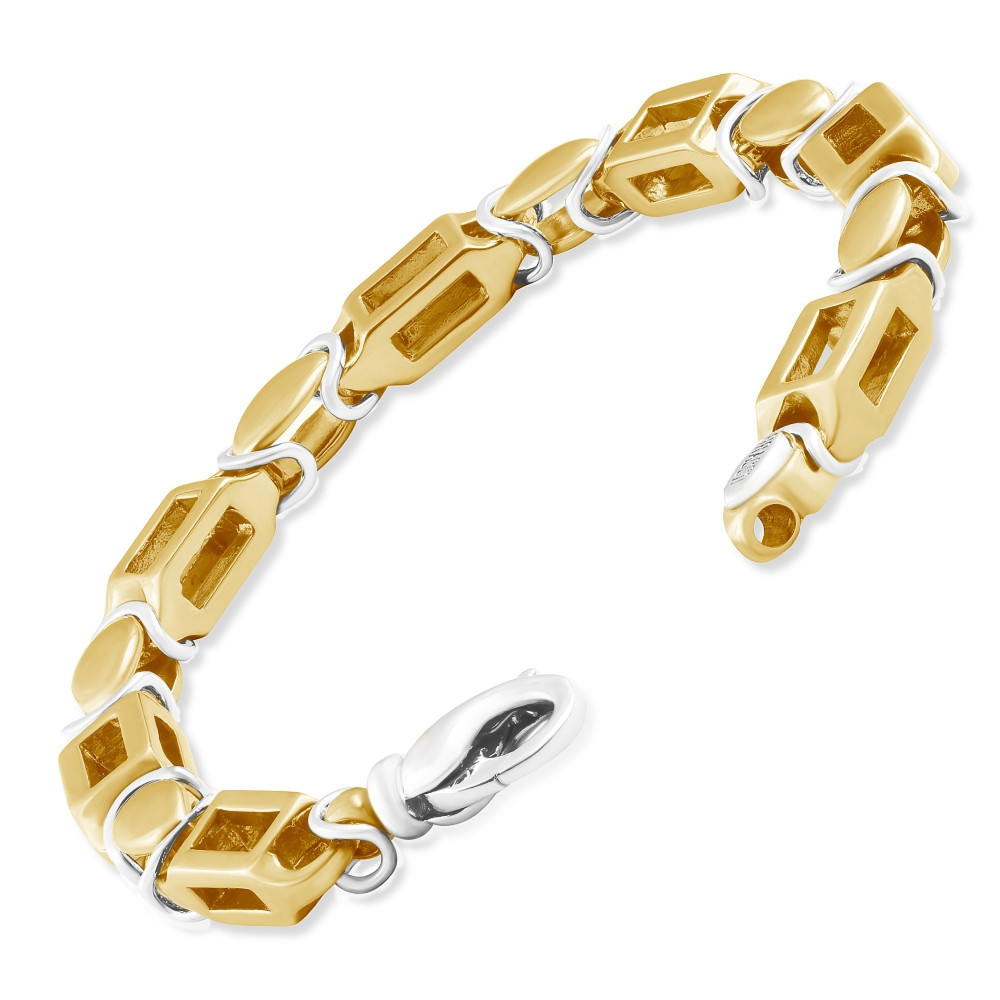 Men's Link 14k Gold (61gram) or Platinum (99gram) 6-8mm Bracelet 8.5"