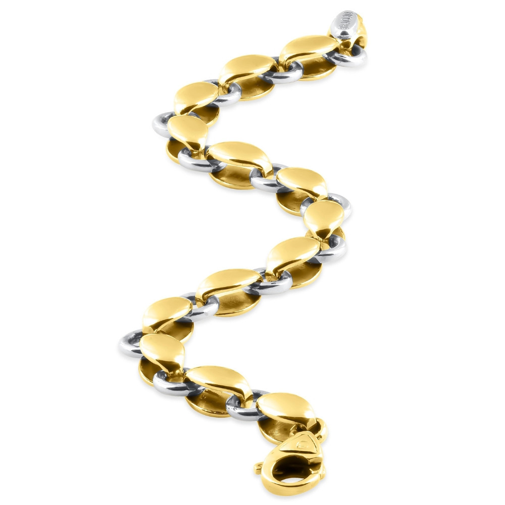 Men's Link 14k Gold (39gram) or Platinum (63gram) 6-9.5mm Bracelet 8.5"