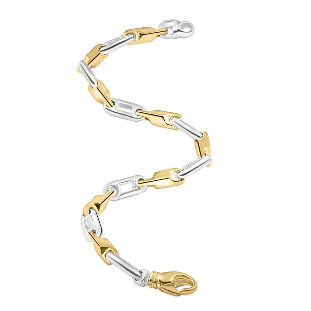 Men's Designer Seed 14k Gold (30gram) or Platinum (48gram) 5mm Link Bracelet 9"