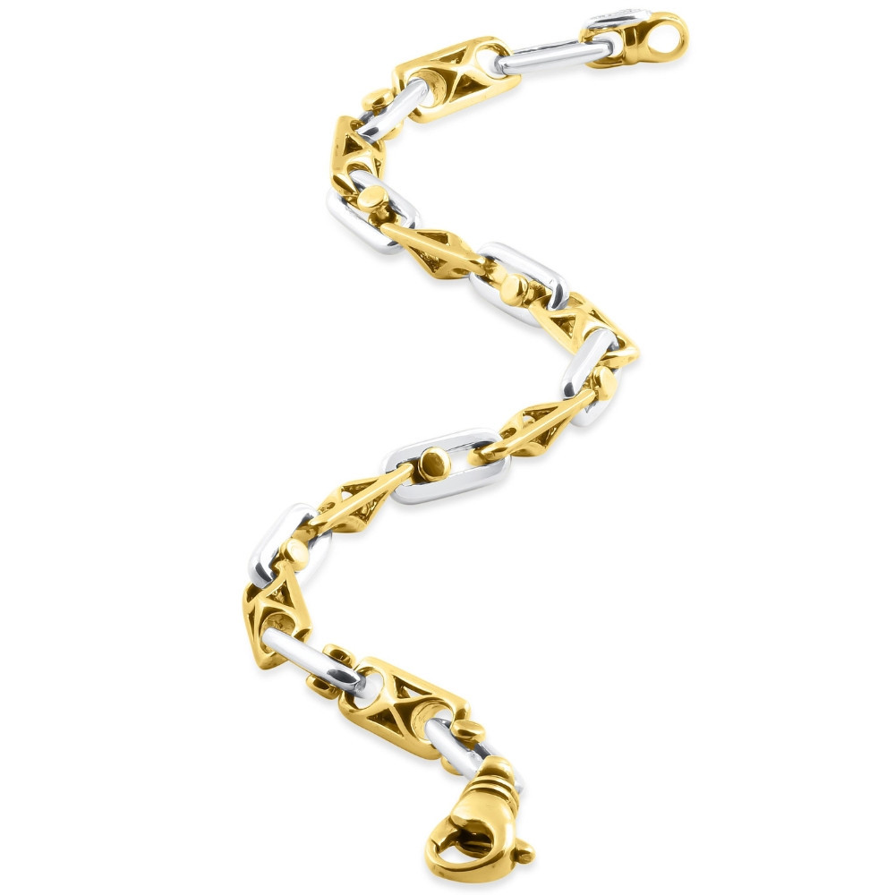 Men's Link 14k Gold (23gram) or Platinum (37gram) 5.5-6.5mm Bracelet 8.5"