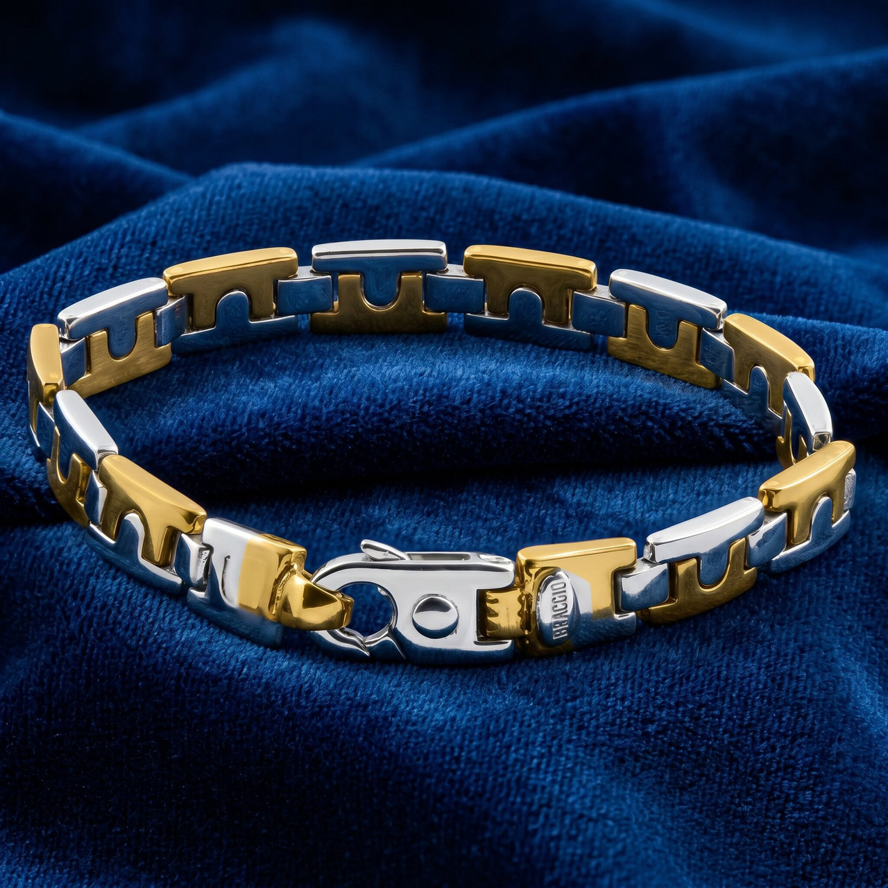 Men's Link 14k Gold (68gram) or Platinum (109gram) 9mm Bracelet 8.75"
