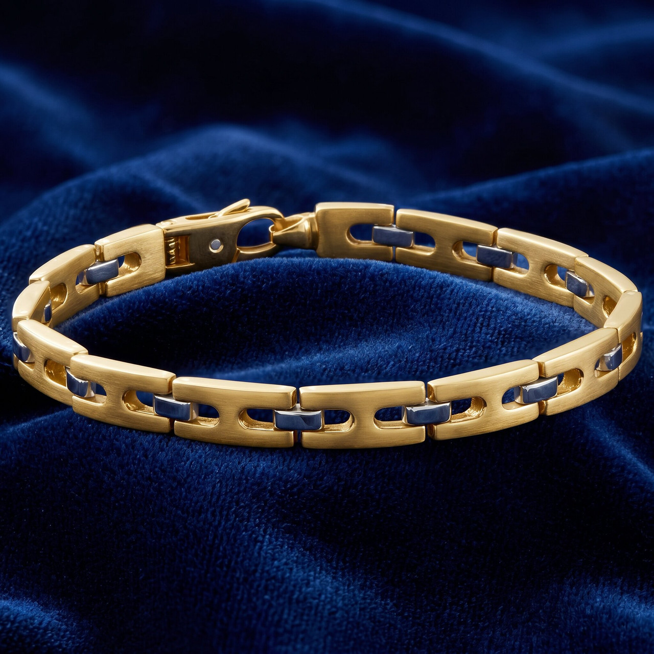 Men's Link 14k Gold (45gram) or Platinum (73gram) 7mm Bracelet 8.5"