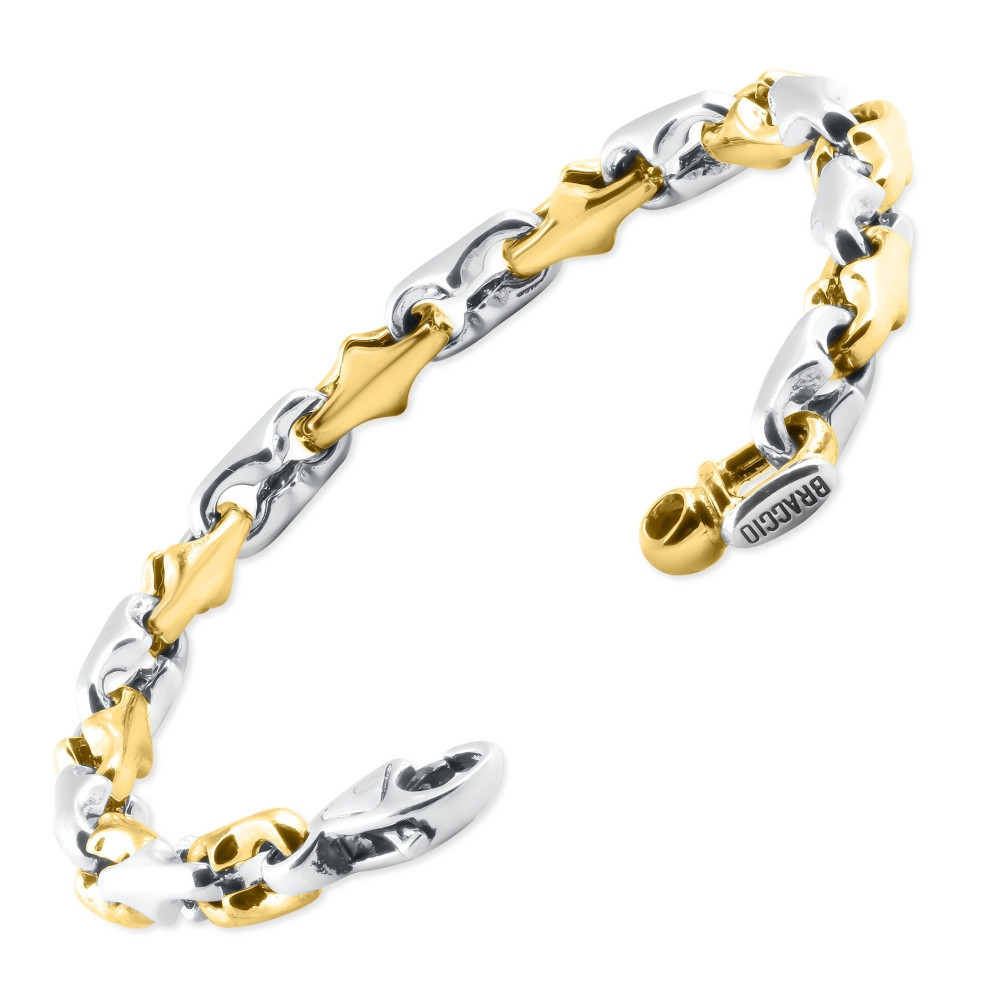 Men's Link 14K Gold (40gram) or Platinum (65gram) 6.5mm Bracelet 8"