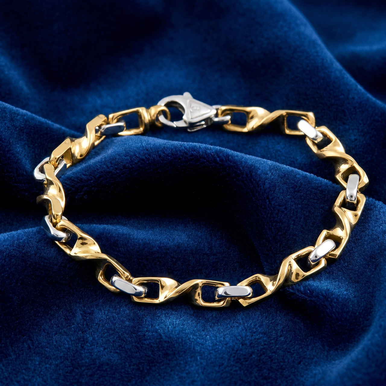 Men's 14k Gold (36gram) or Platinum (58gram) 6mm Link Bracelet 8.5"