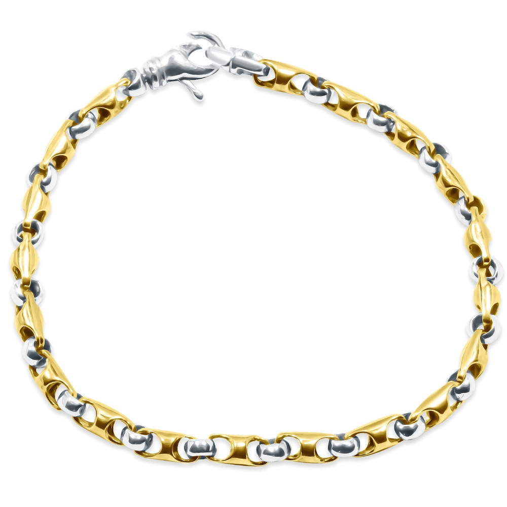 Men's Mariner & Rolo Link 14k Gold (19gram) or Platinum (32gram) 5mm Bracelet 9.5"