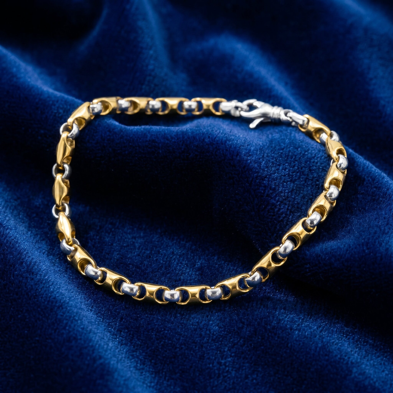Men's Mariner & Rolo Link 14k Gold (19gram) or Platinum (32gram) 5mm Bracelet 9.5"
