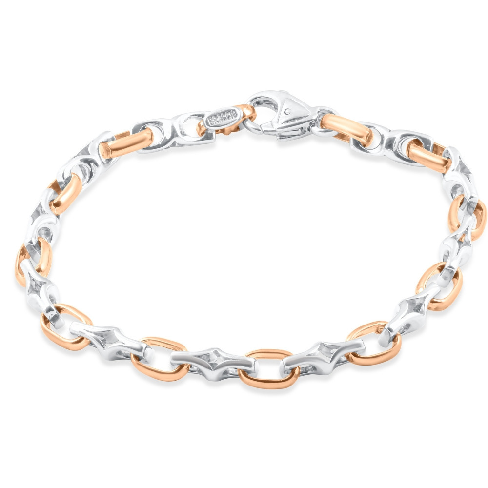 Men's Link 14k Gold (31gram) or Platinum (49gram) 6mm Bracelet 8.25"
