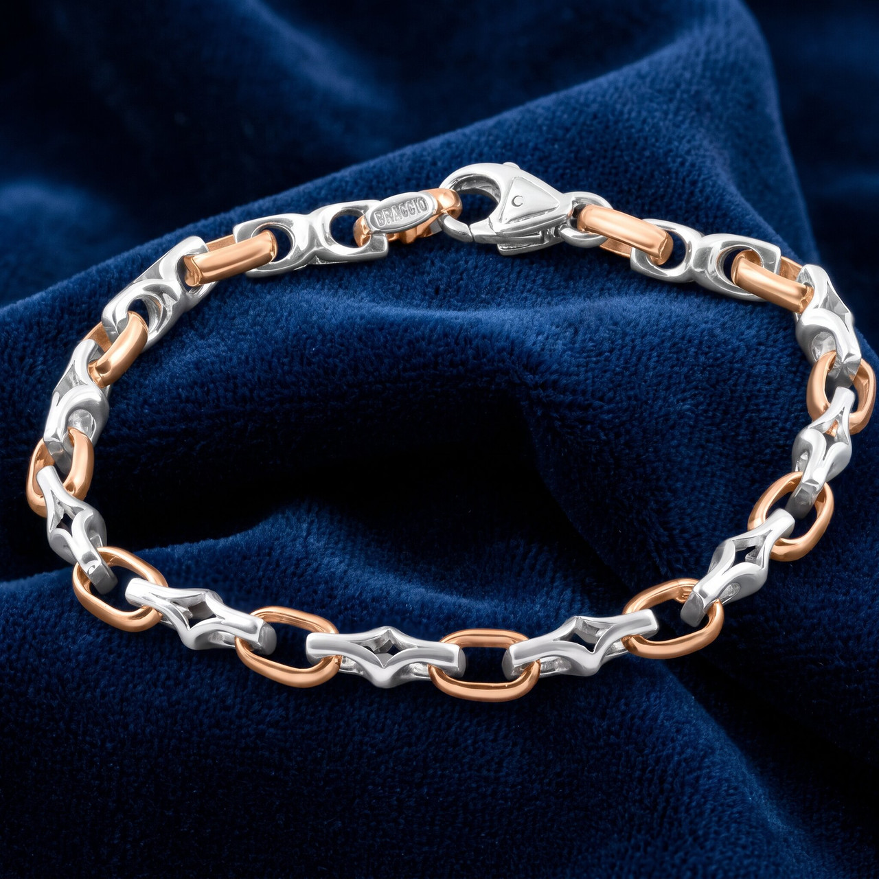 Men's Link 14k Gold (31gram) or Platinum (49gram) 6mm Bracelet 8.25"
