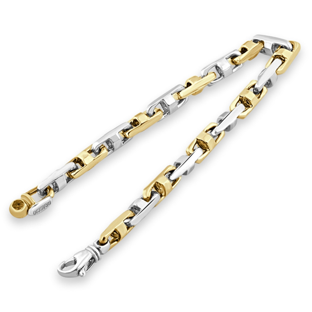 Men's Marine link 14k Gold (38gram) or Platinum (61gram) 6mm Bracelet 8.5"