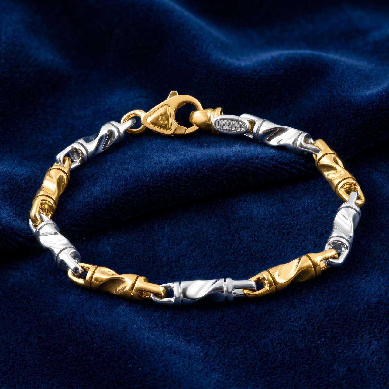 Men's Link 14k Gold (34gram) or Platinum (55gram) 5mm Bracelet 8.5"